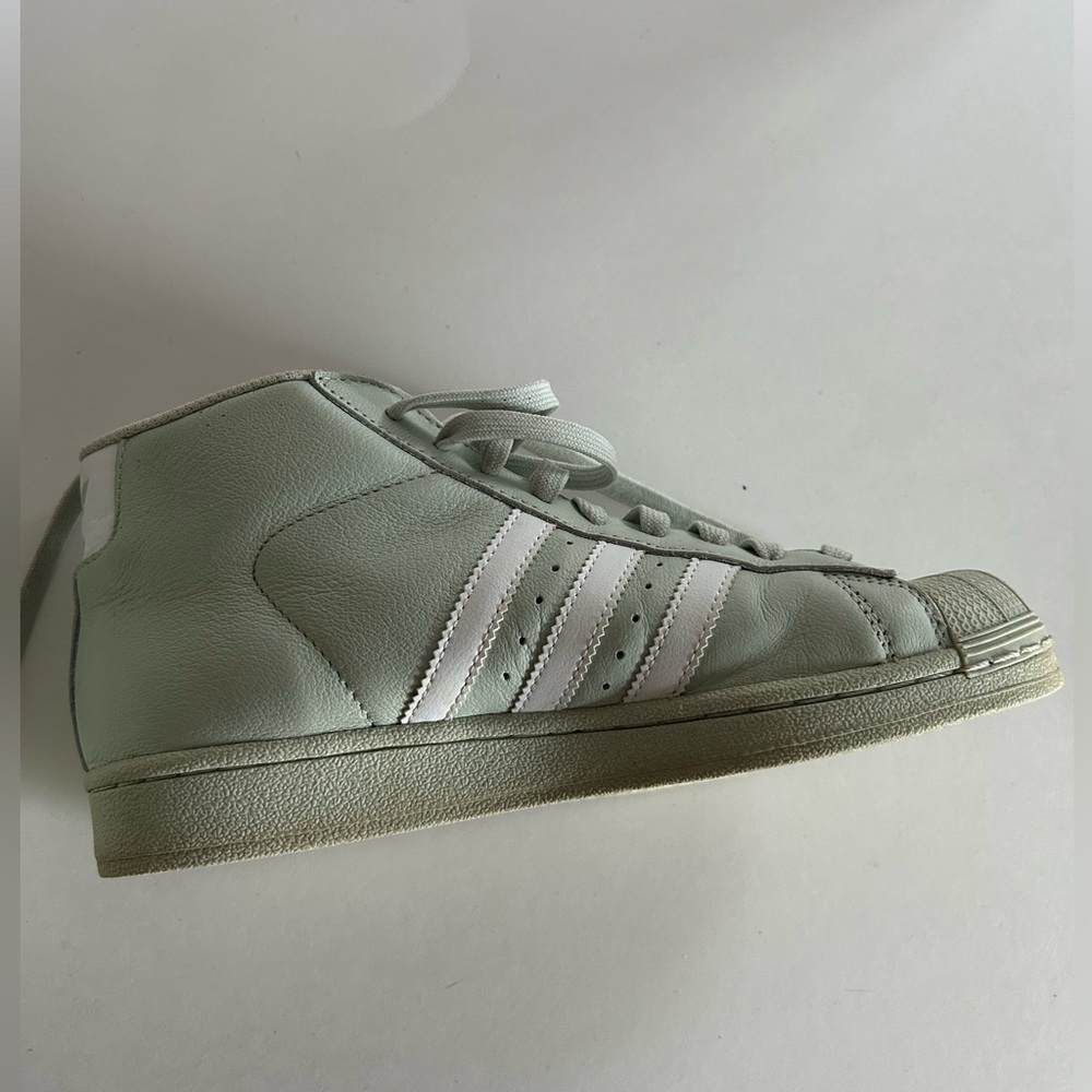 Adidas Originals Pro Model Shell Toe Mint/White/Gold Sneaker Men’s 5 1/2 - Picture 7 of 11